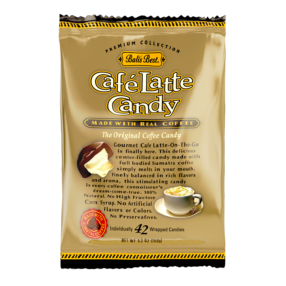 Bali’s Best Café Latte Coffee Candy – 5.3 oz bag