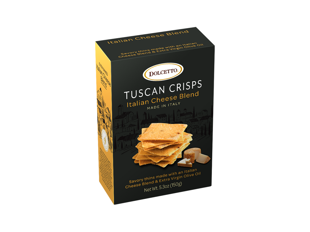 Dolcetto Tuscan Crisps – Italian Cheese Blend (5.3oz Box)