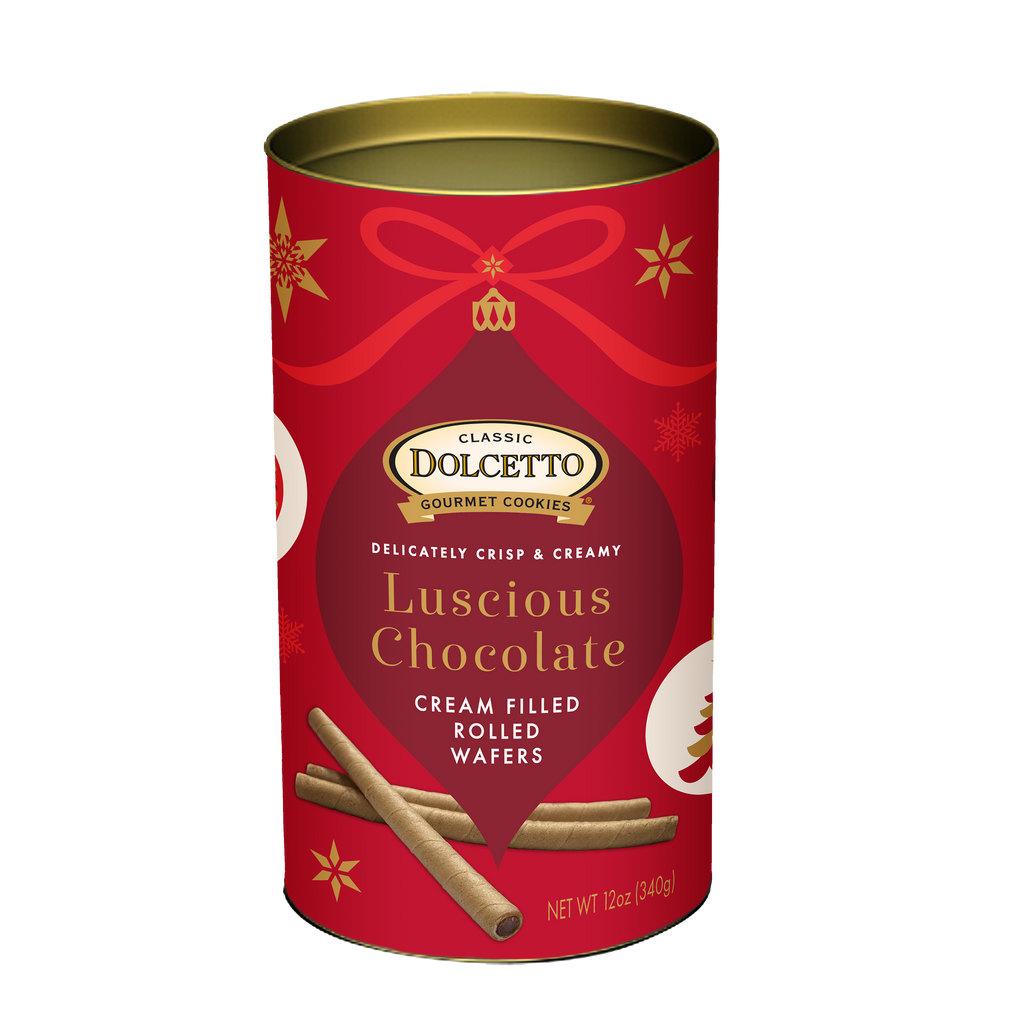 Dolcetto Holiday Wafer Rolls - Chocolate 12 oz