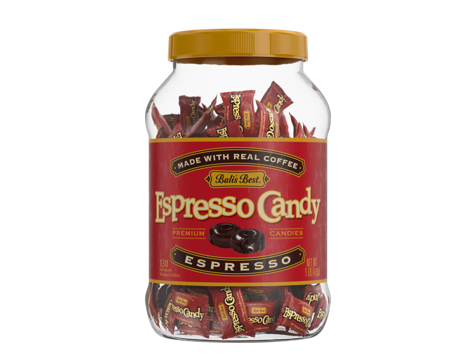 Bali’s Best Espresso Coffee Candy - 1 lb Jar