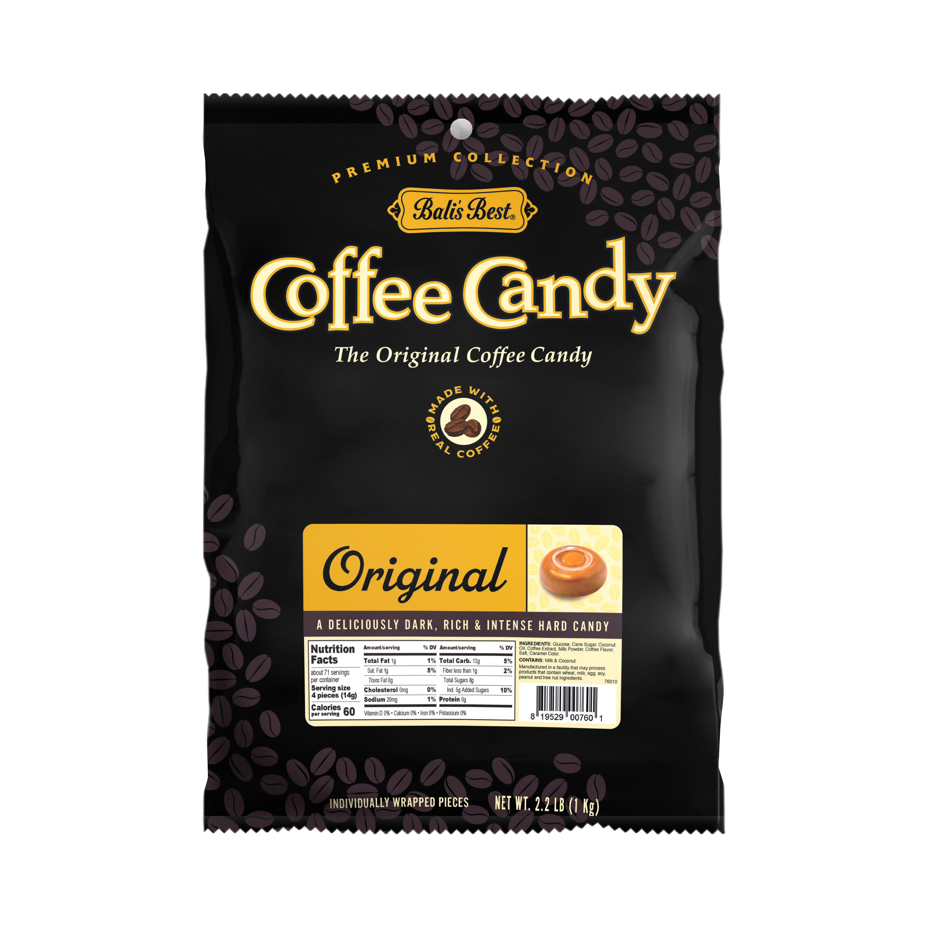 Bali’s Best Original Coffee Candy - 2.2lb Bulk