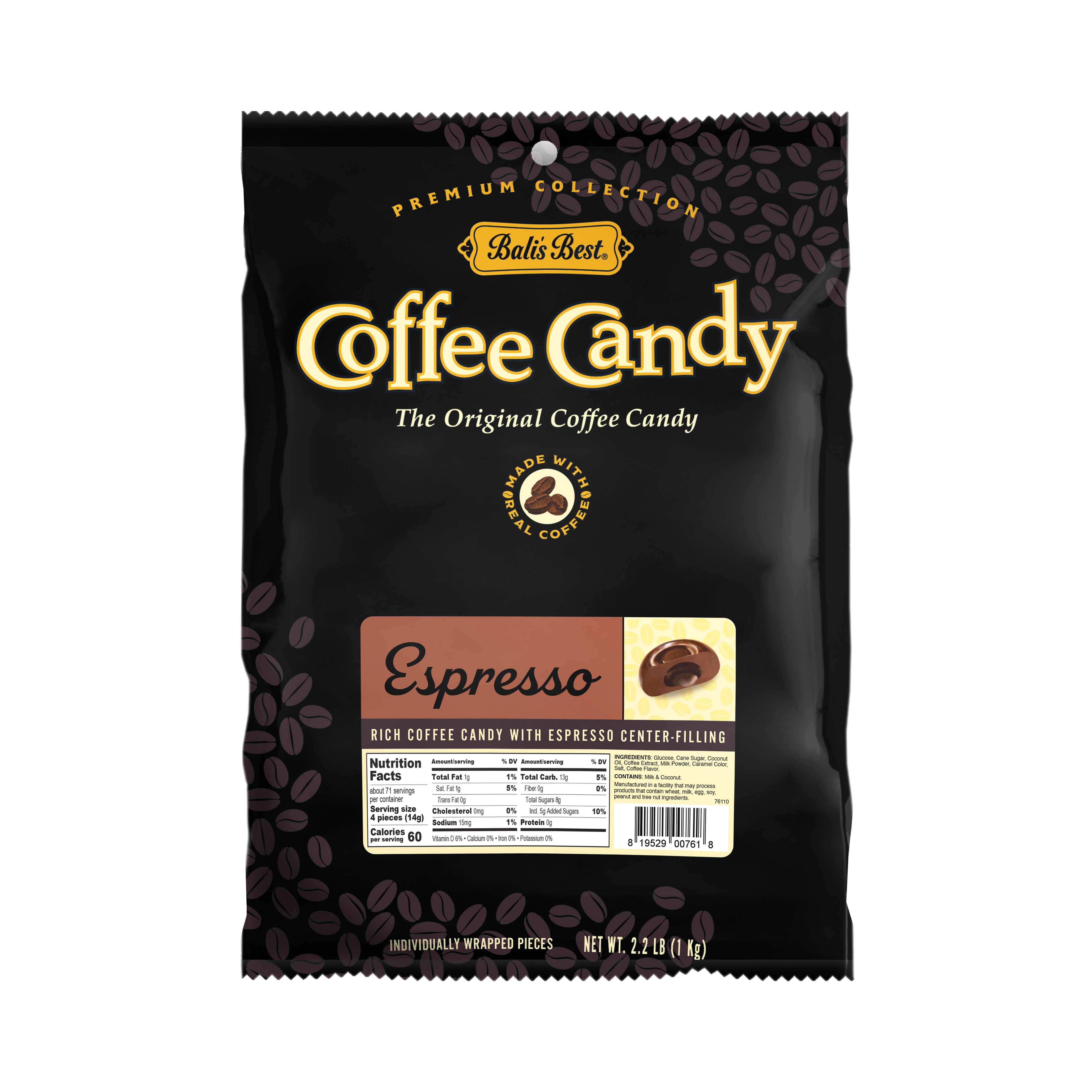 Bali’s Best Espresso Coffee Candy - 2.2 lb Bulk