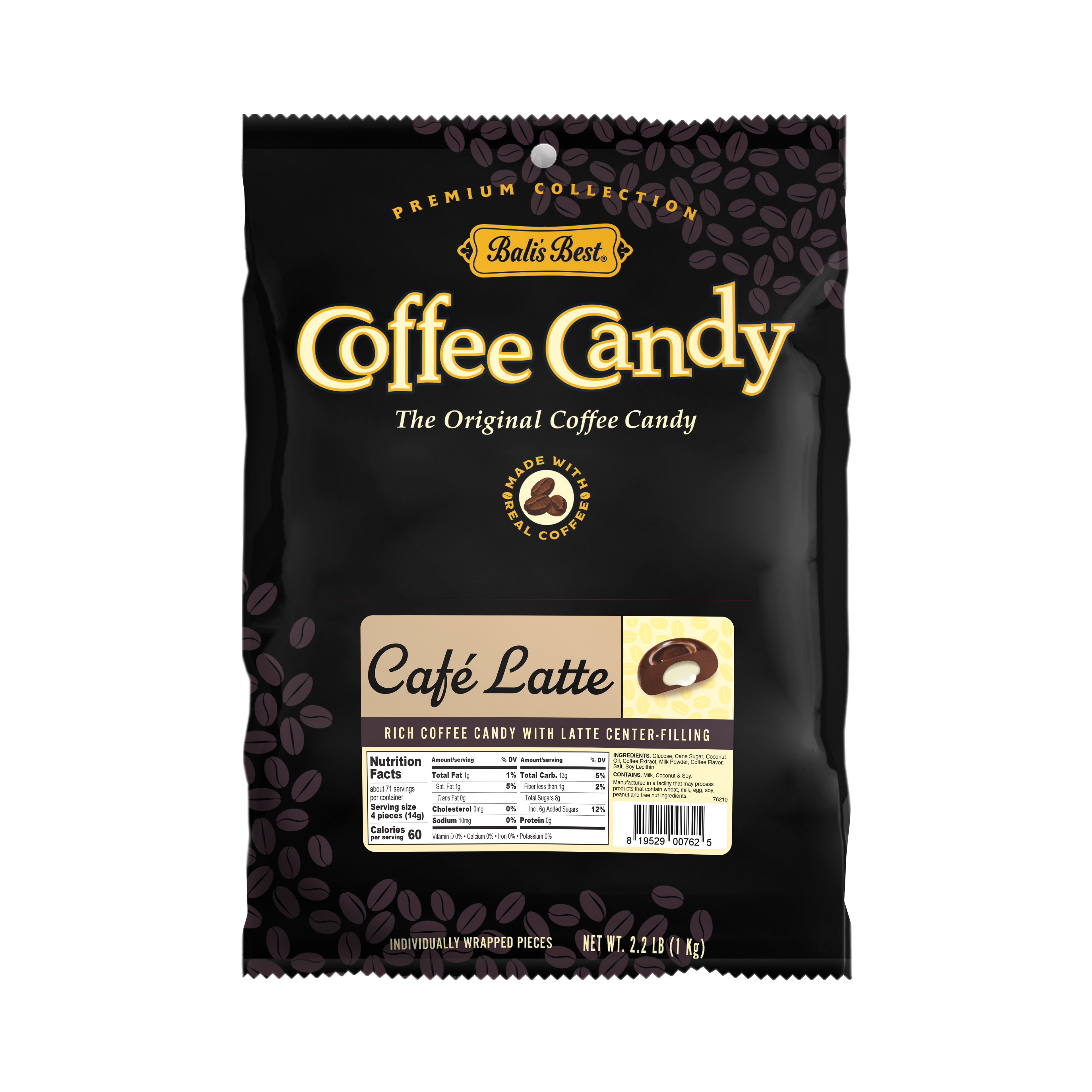 Bali’s Best Café Latte Coffee Candy - 2.2lb Bulk