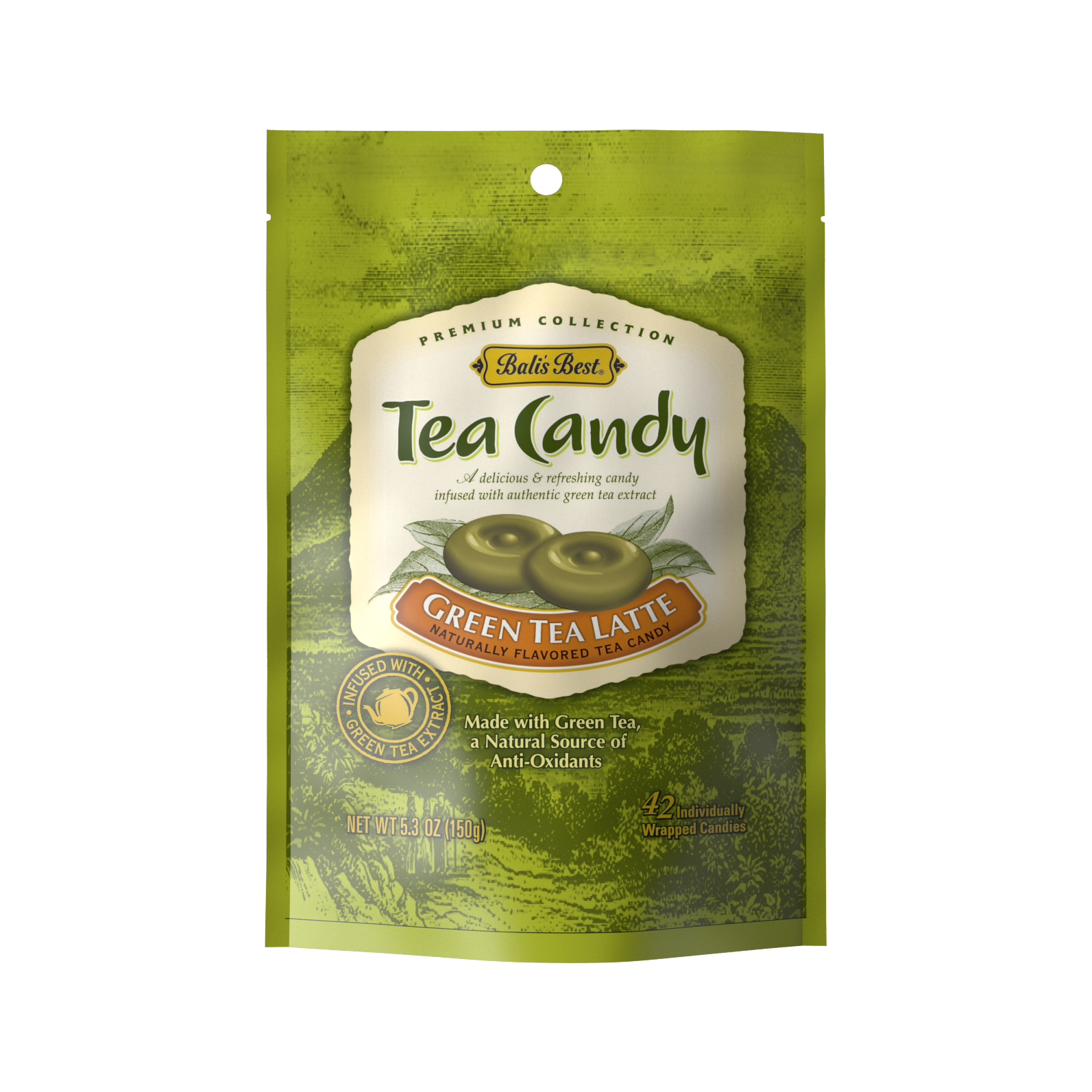 Bali’s Best Green Tea Latte Candy - 5.3oz Bag