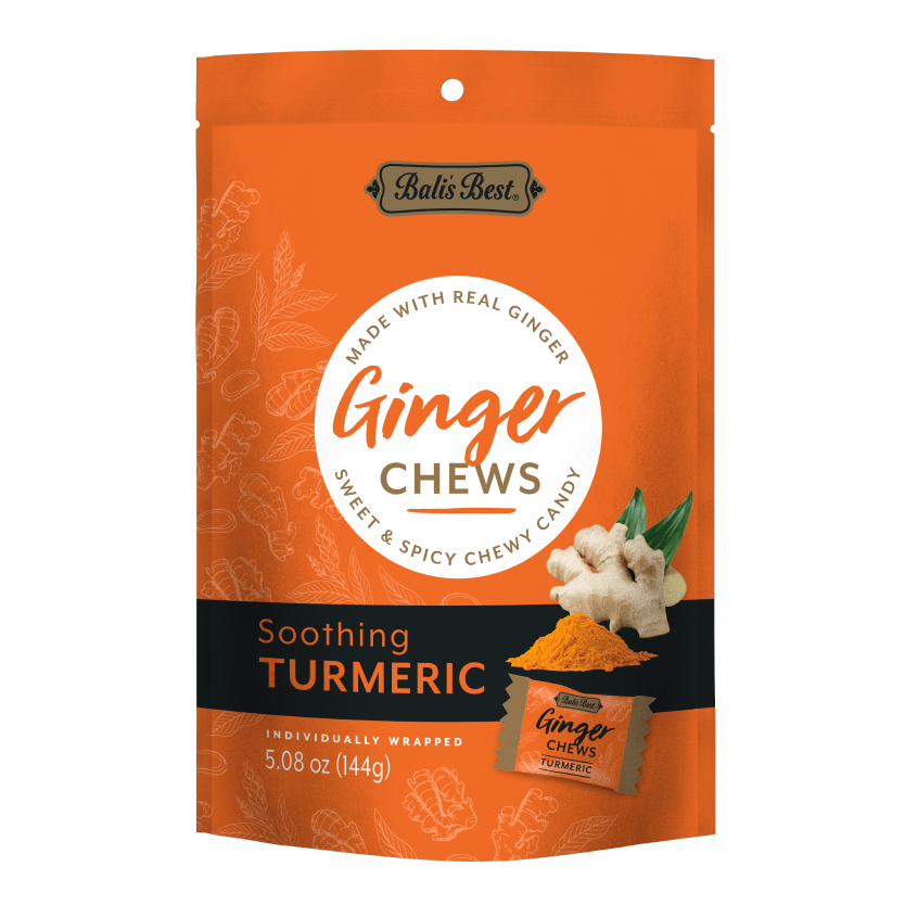 BALI’S BEST GINGER CHEWS – TURMERIC 5.08 OZ