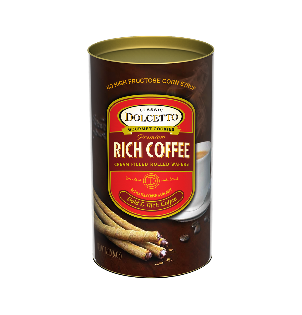 Dolcetto Wafer Rolls - Rich Coffee 12 oz