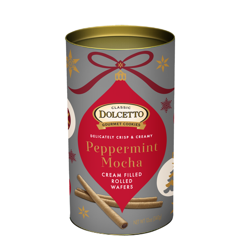 Dolcetto Holiday Wafer Rolls - Peppermint Mocha 12 oz
