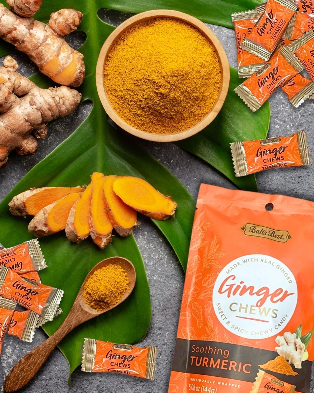 BALI’S BEST GINGER CHEWS – TURMERIC 5.08 OZ