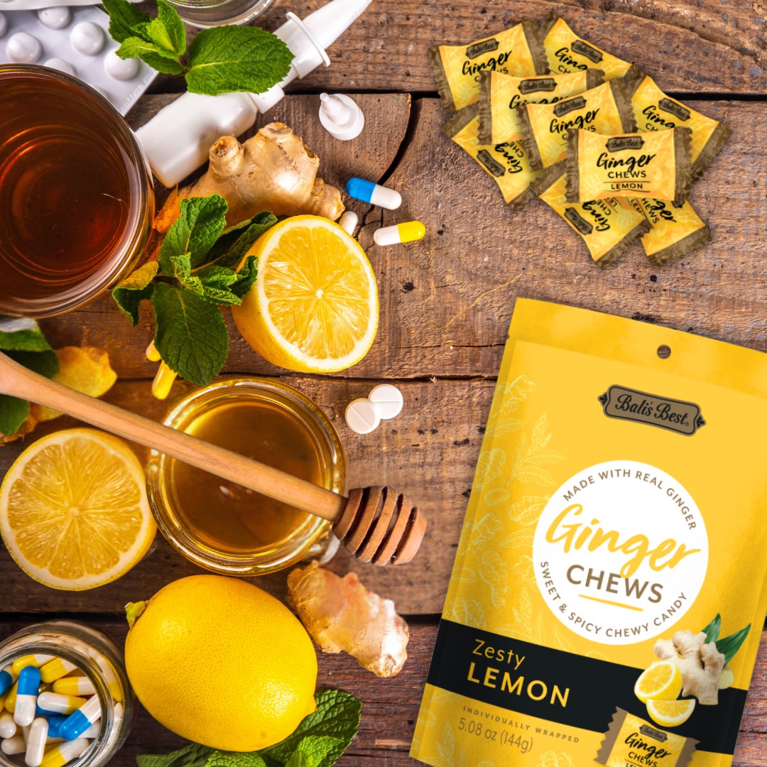 BALI’S BEST GINGER CHEWS – LEMON 5.08 OZ