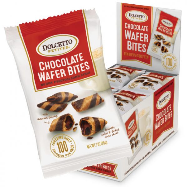 Dolcetto Wafer Bites - Chocolate (0.7 oz Grab 'n' Go Pack - 24/tray)