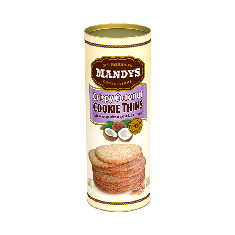 Mandy's Cookie Thins: Toasted Coconut - 4.6oz tins