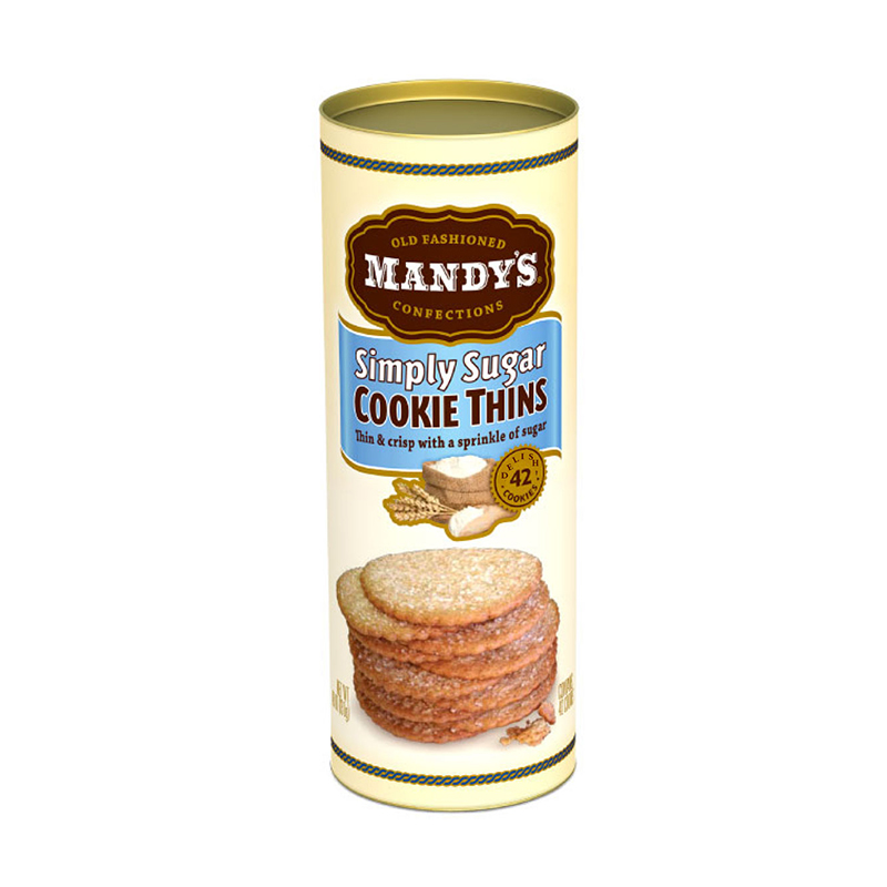 Mandy's Cookie Thins: Simply Sugar - 4.6oz tins