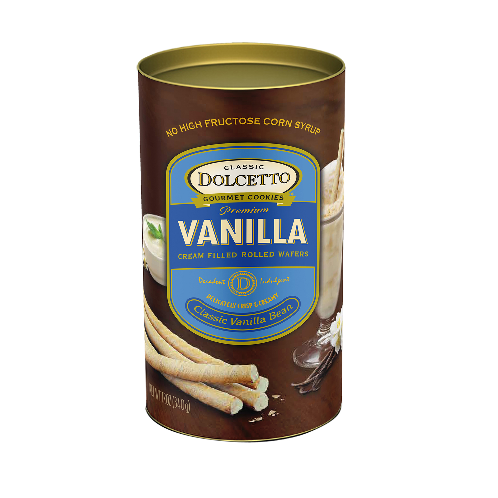 Dolcetto Wafer Rolls: Vanilla -12oz