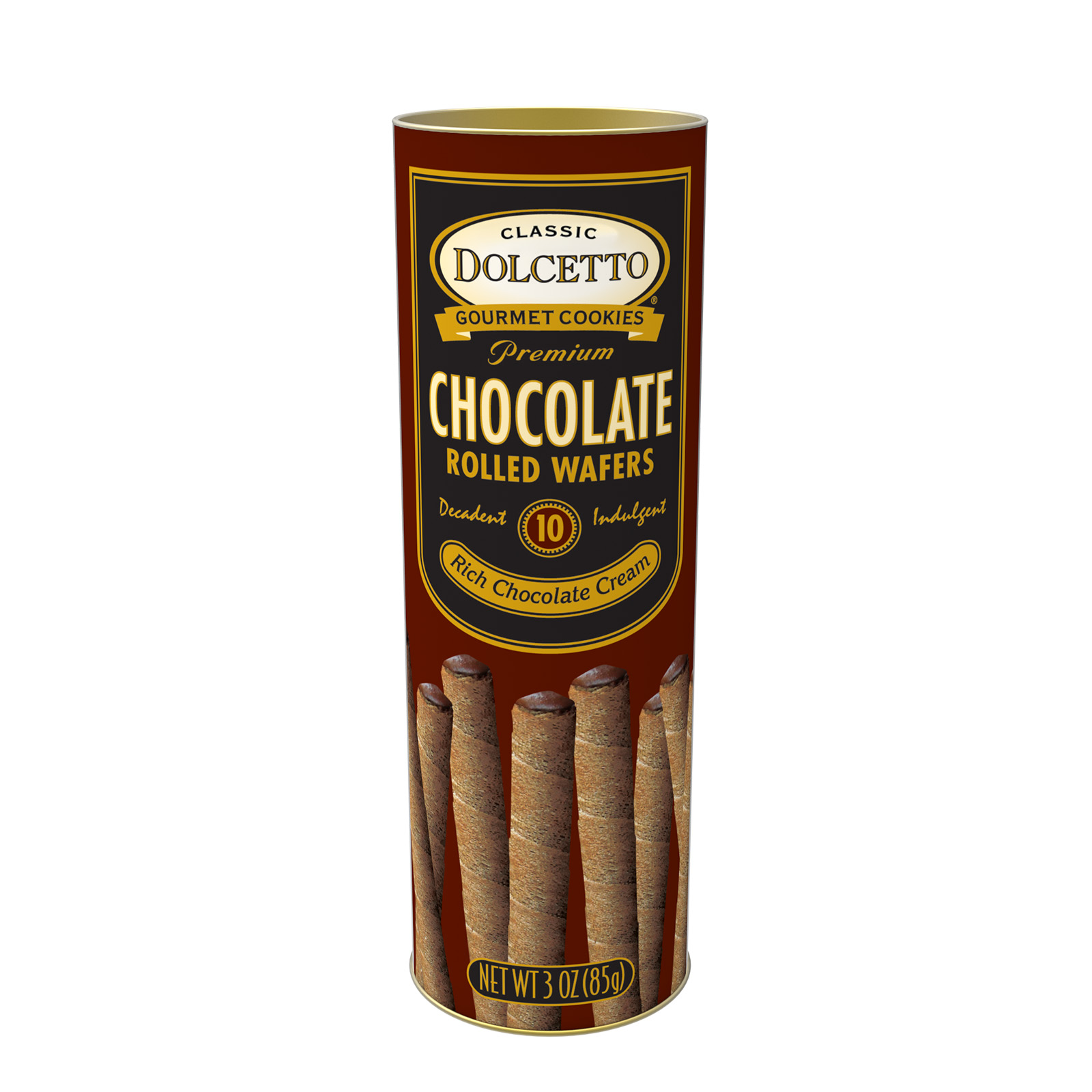 Dolcetto Wafer Rolls: Chocolate - 3oz