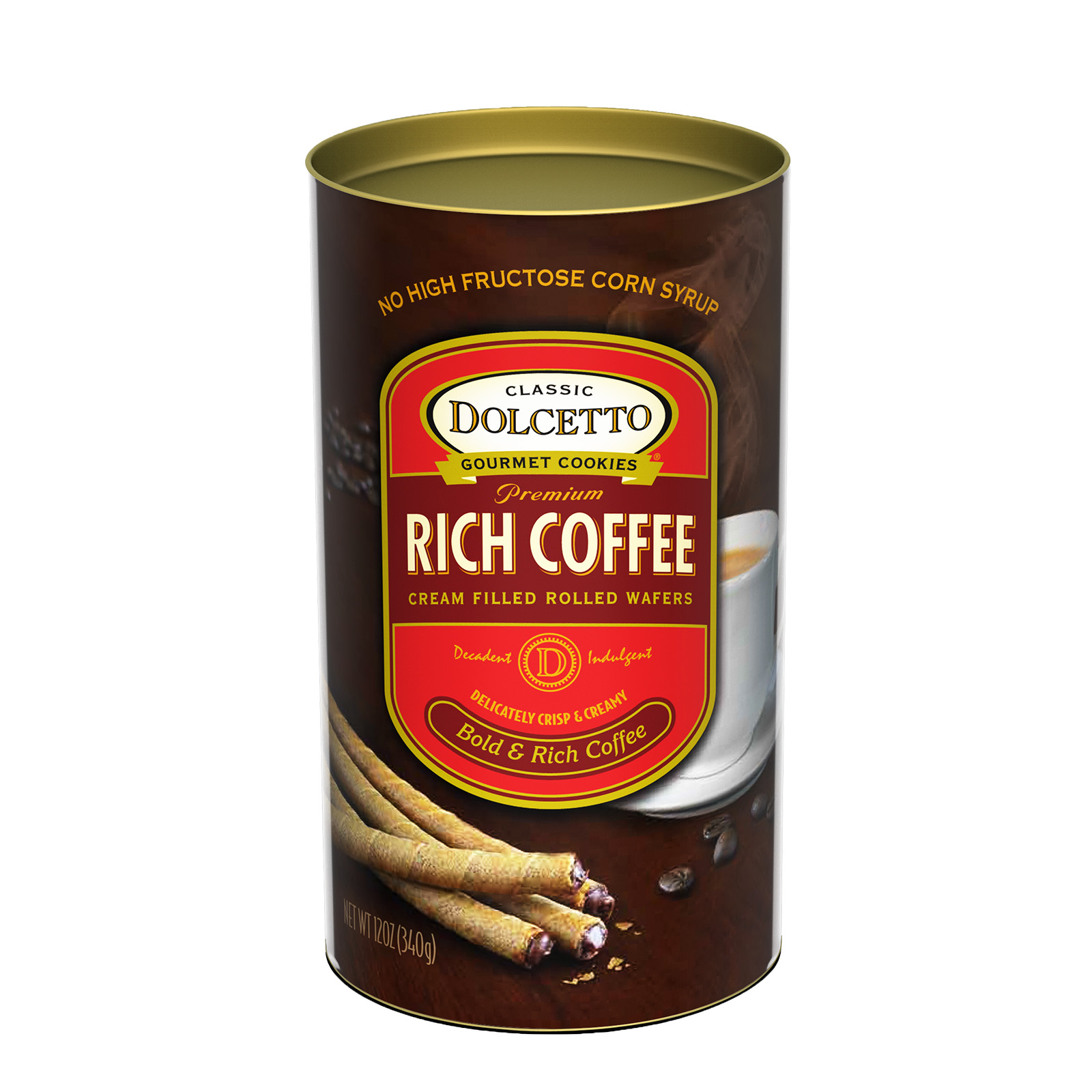 Dolcetto Wafer Rolls: Coffee - 12oz