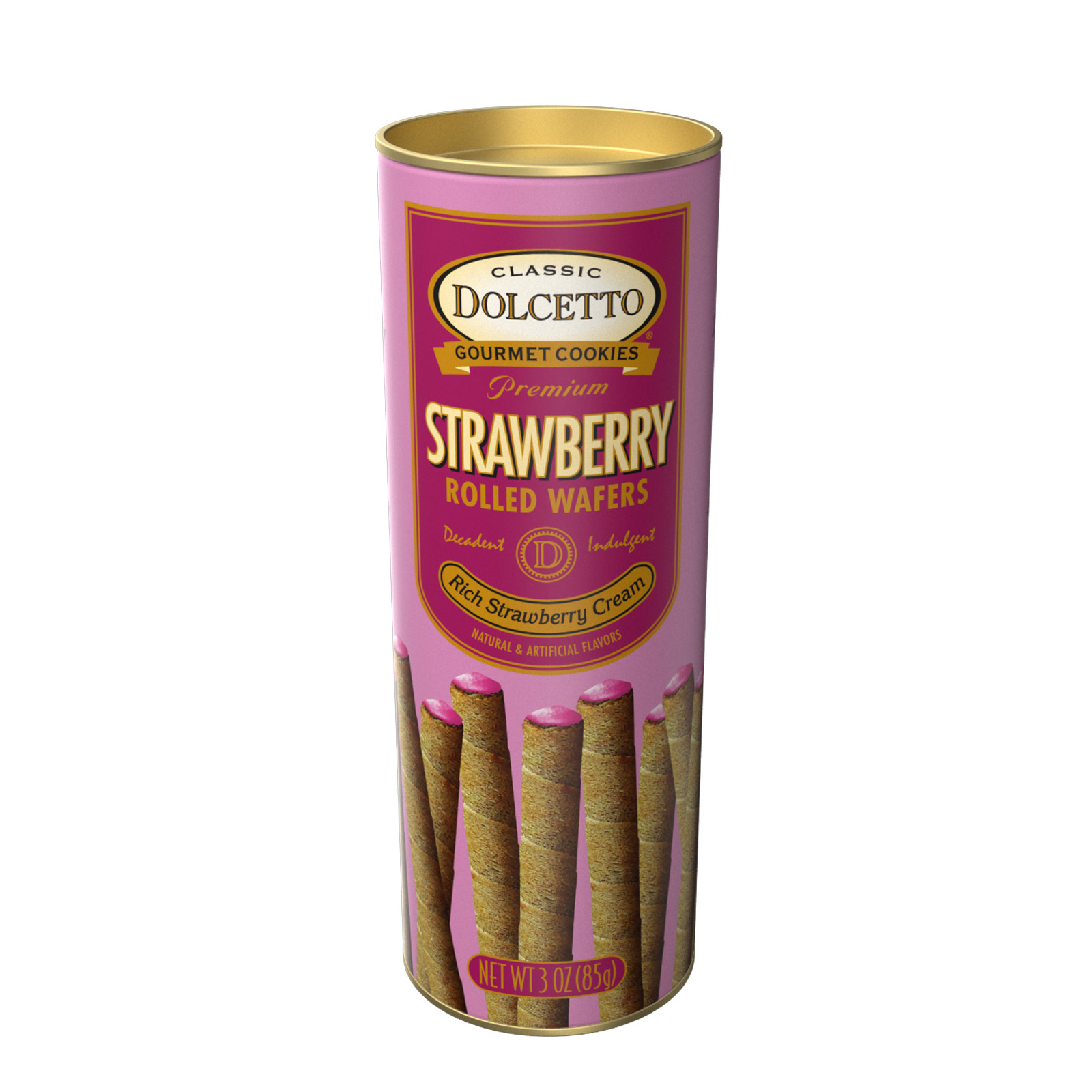 Dolcetto Wafer Roll: Strawberry -3oz