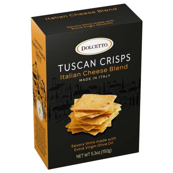 Dolcetto Tuscan Crisps - Italian Cheese Blend (5.3oz Box)